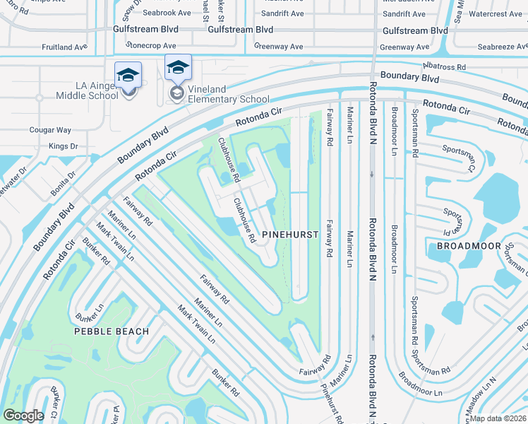 map of restaurants, bars, coffee shops, grocery stores, and more near 18 Clubhouse Road in Rotonda West