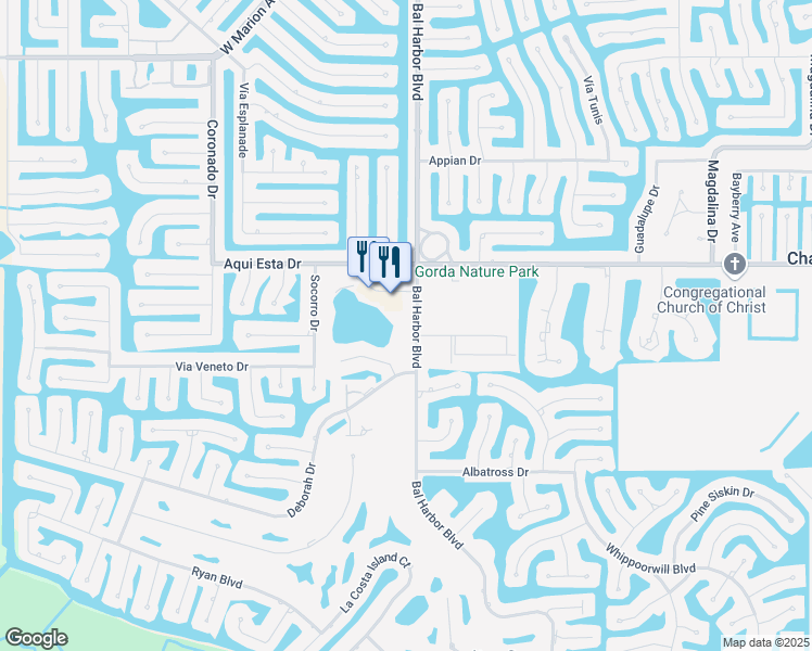 map of restaurants, bars, coffee shops, grocery stores, and more near 2002 Bal Harbor Boulevard in Punta Gorda