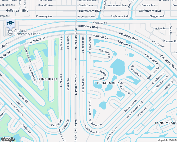 map of restaurants, bars, coffee shops, grocery stores, and more near 48 Broadmoor Lane in Rotonda West