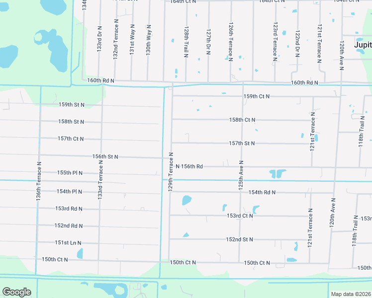 map of restaurants, bars, coffee shops, grocery stores, and more near 12872 157th Street North in Jupiter