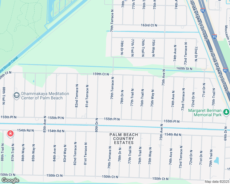 map of restaurants, bars, coffee shops, grocery stores, and more near 15782 79th Terrace North in West Palm Beach