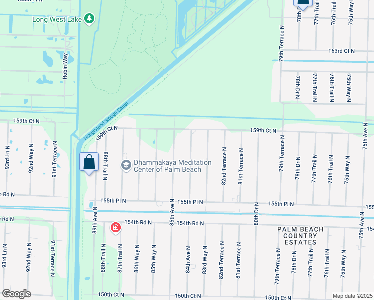 map of restaurants, bars, coffee shops, grocery stores, and more near 15774 84th Avenue North in West Palm Beach