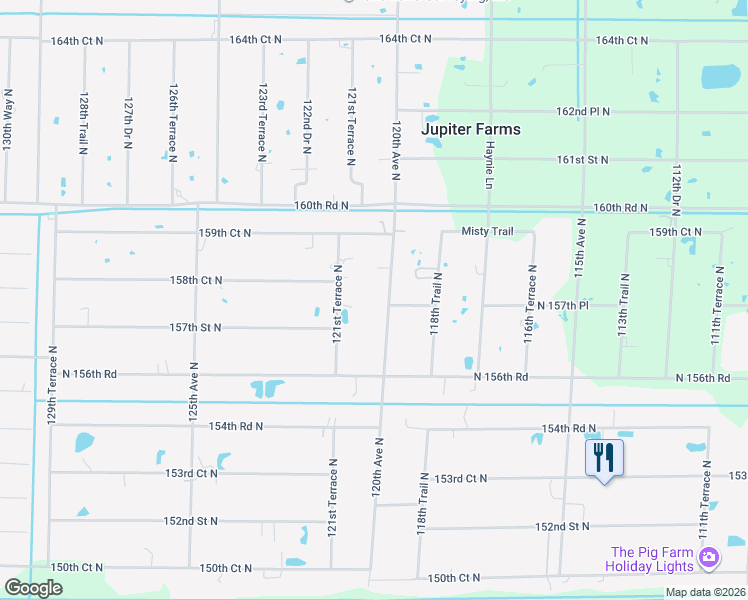 map of restaurants, bars, coffee shops, grocery stores, and more near 15833 Alexander Run in Jupiter