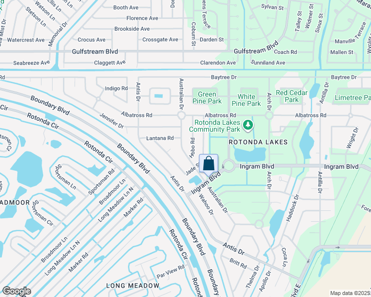 map of restaurants, bars, coffee shops, grocery stores, and more near 158 Australian Dr in Rotonda West