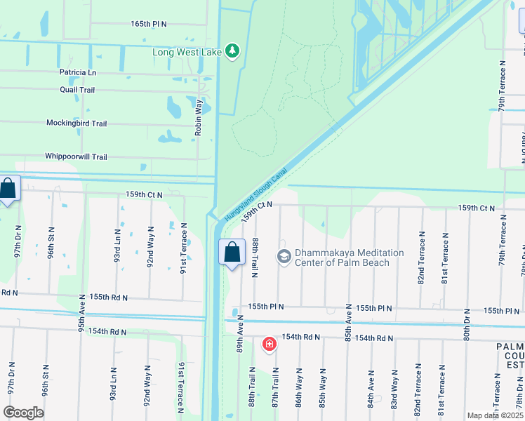 map of restaurants, bars, coffee shops, grocery stores, and more near 15850 89th Avenue North in West Palm Beach