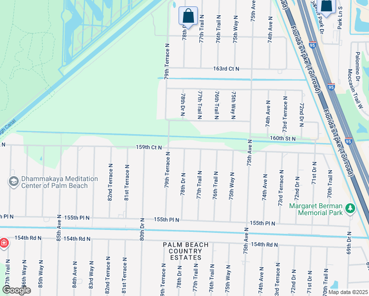 map of restaurants, bars, coffee shops, grocery stores, and more near 7799 159th Court North in Palm Beach Gardens
