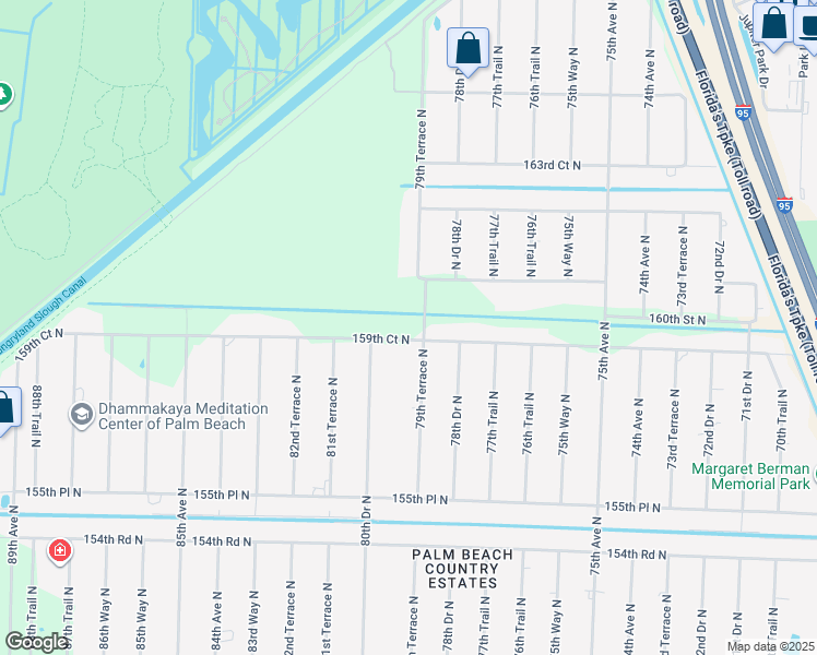 map of restaurants, bars, coffee shops, grocery stores, and more near 7965 159th Court North in West Palm Beach