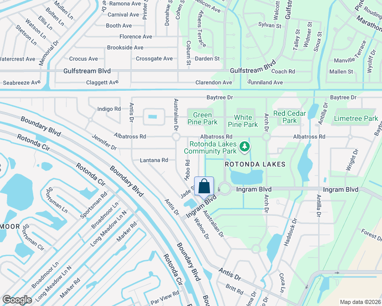 map of restaurants, bars, coffee shops, grocery stores, and more near 200 Jade Street in Rotonda West