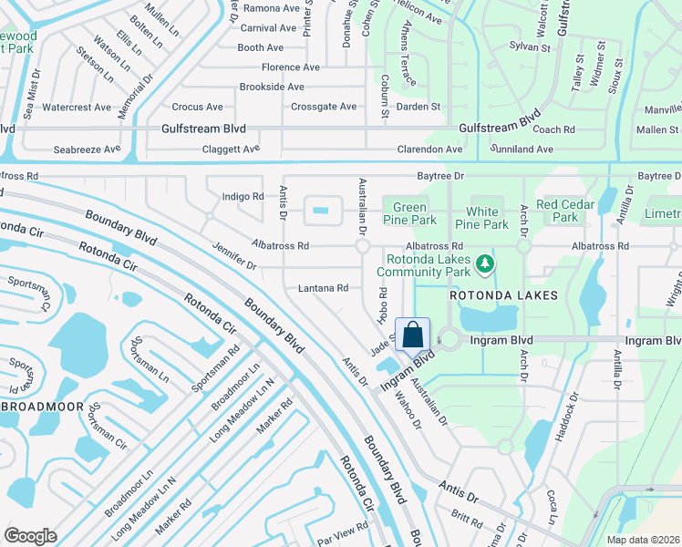 map of restaurants, bars, coffee shops, grocery stores, and more near 221 Jennifer Drive in Rotonda West