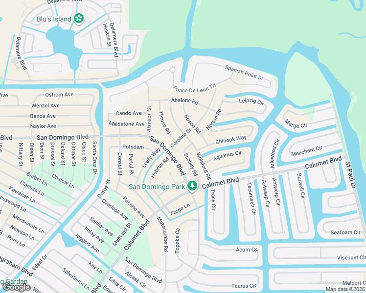 map of restaurants, bars, coffee shops, grocery stores, and more near 8177 Scobey Road in Port Charlotte