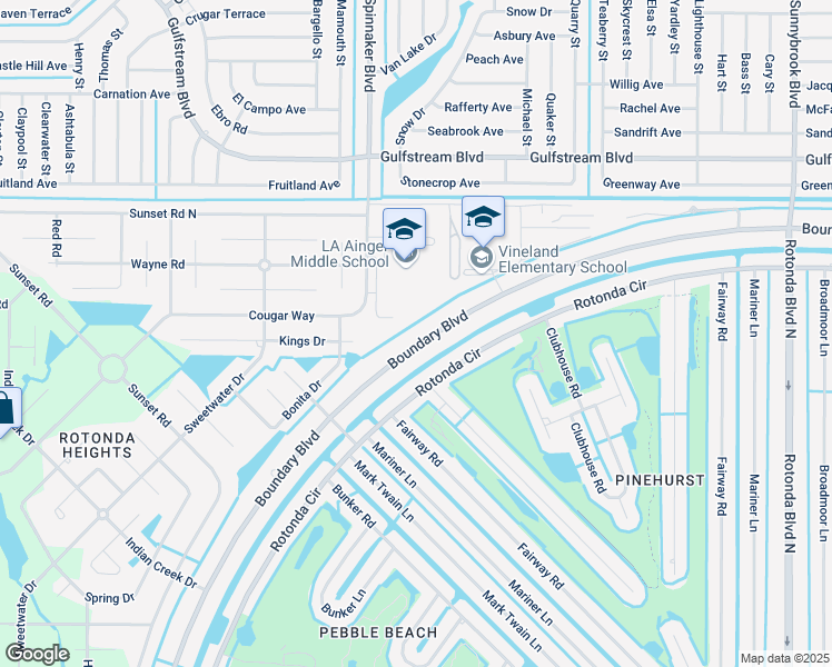 map of restaurants, bars, coffee shops, grocery stores, and more near 437 Boundary Boulevard in Rotonda West