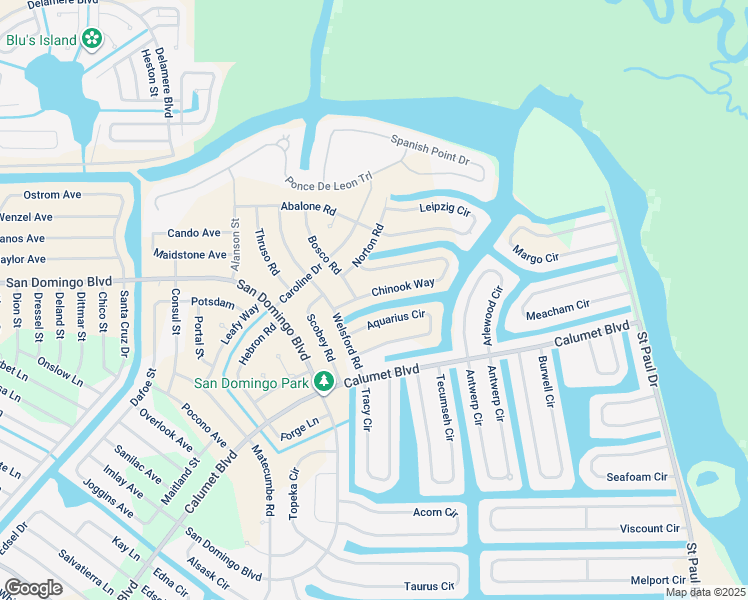 map of restaurants, bars, coffee shops, grocery stores, and more near 15308 Chinook Way in Port Charlotte