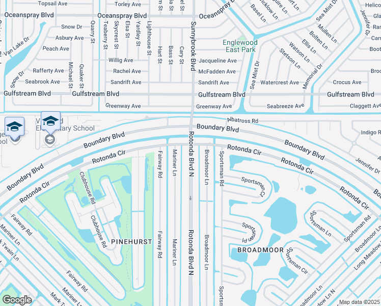 map of restaurants, bars, coffee shops, grocery stores, and more near 178 Rotonda Boulevard North in Rotonda West