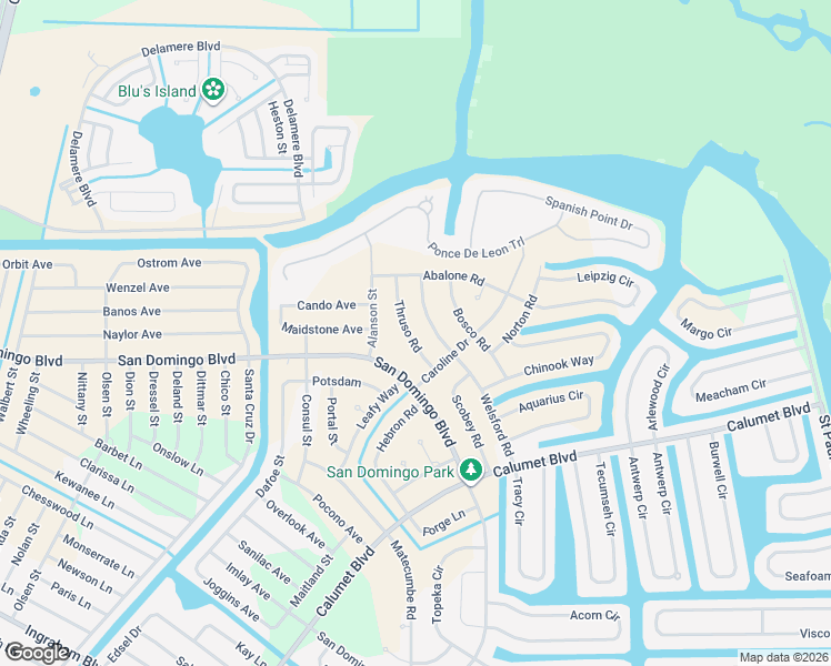 map of restaurants, bars, coffee shops, grocery stores, and more near 8110 Thruso Road in Port Charlotte