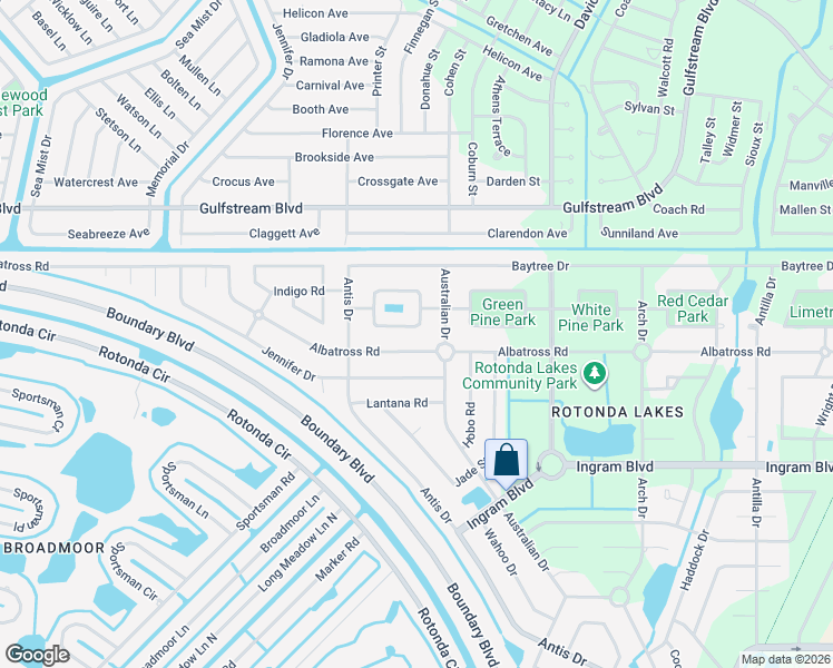 map of restaurants, bars, coffee shops, grocery stores, and more near 148 Green Oak Park in Rotonda West
