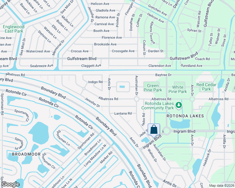 map of restaurants, bars, coffee shops, grocery stores, and more near 164 Green Oak Park in Rotonda West