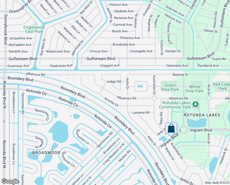 map of restaurants, bars, coffee shops, grocery stores, and more near 238 Albatross Road in Rotonda West