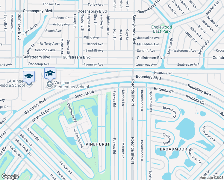 map of restaurants, bars, coffee shops, grocery stores, and more near 266 Fairway Road in Rotonda West