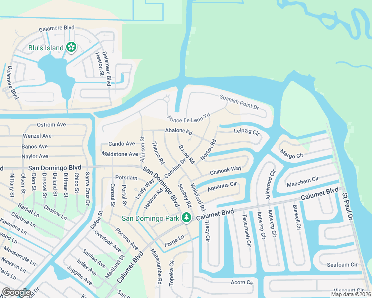 map of restaurants, bars, coffee shops, grocery stores, and more near 8104 Caroline Drive in Port Charlotte