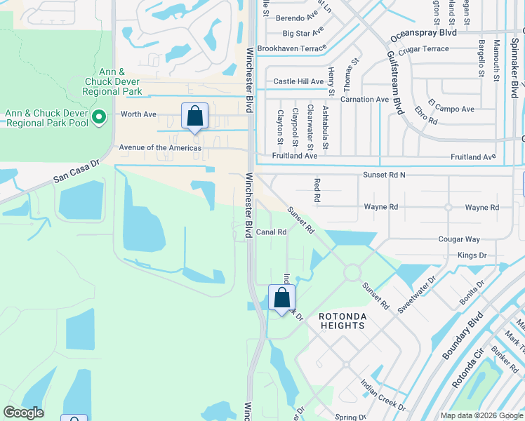 map of restaurants, bars, coffee shops, grocery stores, and more near 183 Sesame Road West in Rotonda West