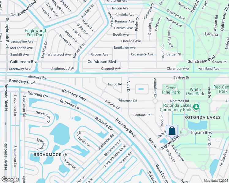 map of restaurants, bars, coffee shops, grocery stores, and more near 238 Albatross Road in Rotonda West