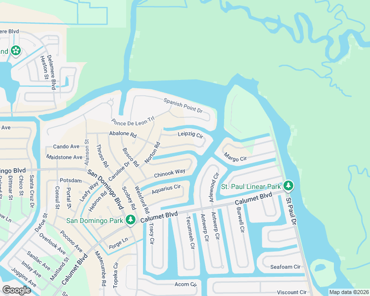 map of restaurants, bars, coffee shops, grocery stores, and more near 15253 Leipzig Circle in Port Charlotte