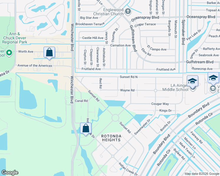 map of restaurants, bars, coffee shops, grocery stores, and more near 131 Venice Road in Rotonda West