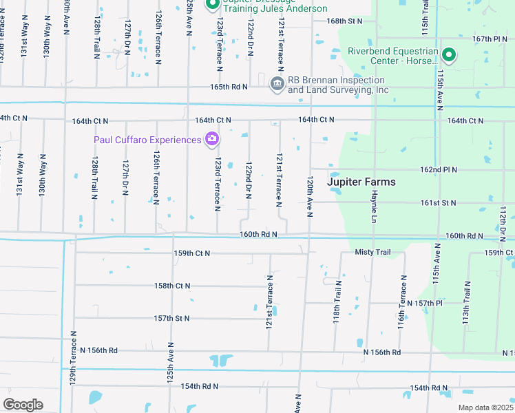 map of restaurants, bars, coffee shops, grocery stores, and more near 16120 122nd Drive North in Jupiter