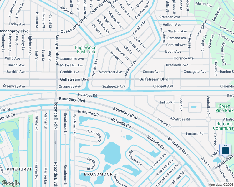 map of restaurants, bars, coffee shops, grocery stores, and more near 144 Albatross Road in Rotonda West