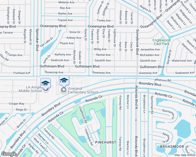 map of restaurants, bars, coffee shops, grocery stores, and more near 8100 Memory Lane in Rotonda West