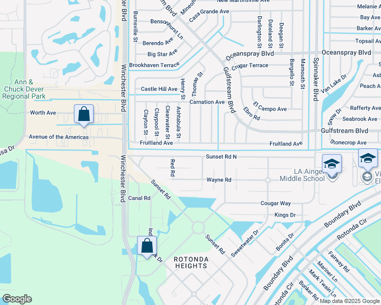 map of restaurants, bars, coffee shops, grocery stores, and more near 432 Sunset Road in Rotonda West