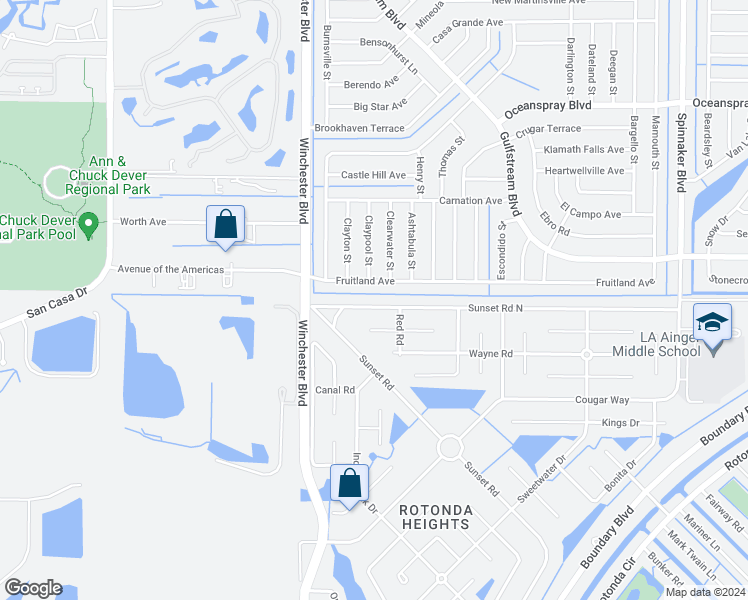 map of restaurants, bars, coffee shops, grocery stores, and more near 402 Sunset Road North in Rotonda West