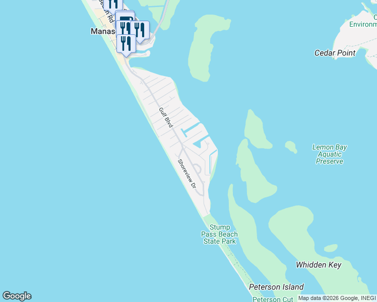 map of restaurants, bars, coffee shops, grocery stores, and more near 1366 Holiday Drive in Englewood