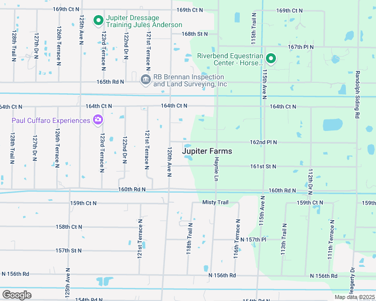 map of restaurants, bars, coffee shops, grocery stores, and more near 11910 162nd Place North in Jupiter