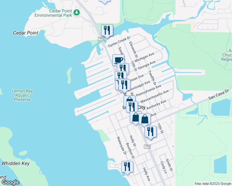 map of restaurants, bars, coffee shops, grocery stores, and more near 1984 Mississippi Avenue in Englewood
