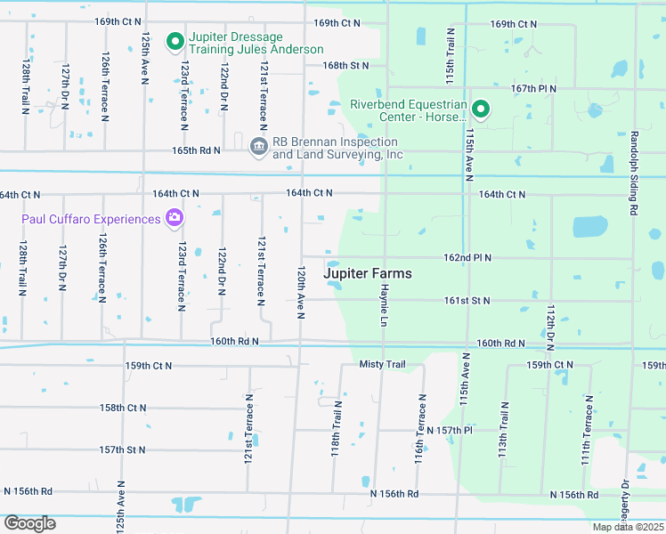 map of restaurants, bars, coffee shops, grocery stores, and more near 11910 162nd Place North in Jupiter