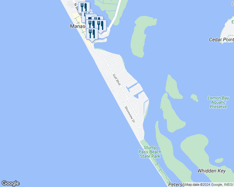 map of restaurants, bars, coffee shops, grocery stores, and more near 95 Sand Dollar Lane in Englewood
