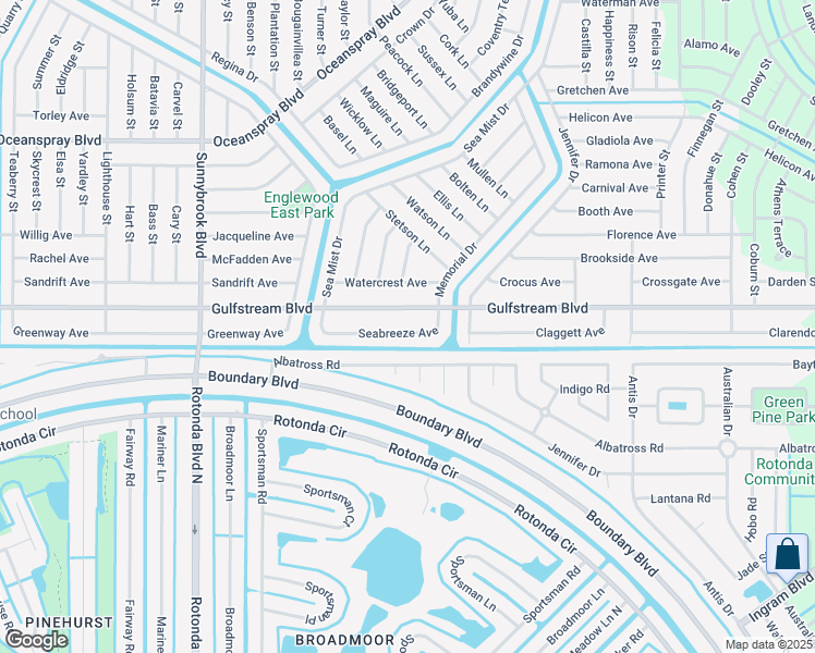 map of restaurants, bars, coffee shops, grocery stores, and more near 11253 Gulfstream Boulevard in Port Charlotte