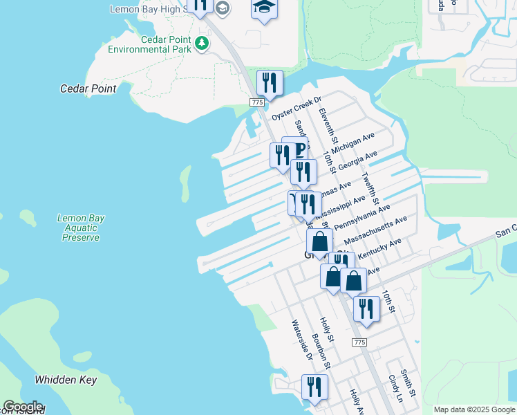 map of restaurants, bars, coffee shops, grocery stores, and more near 1953 Georgia Avenue in Englewood