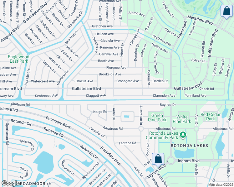 map of restaurants, bars, coffee shops, grocery stores, and more near 12034 Clarendon Avenue in Port Charlotte
