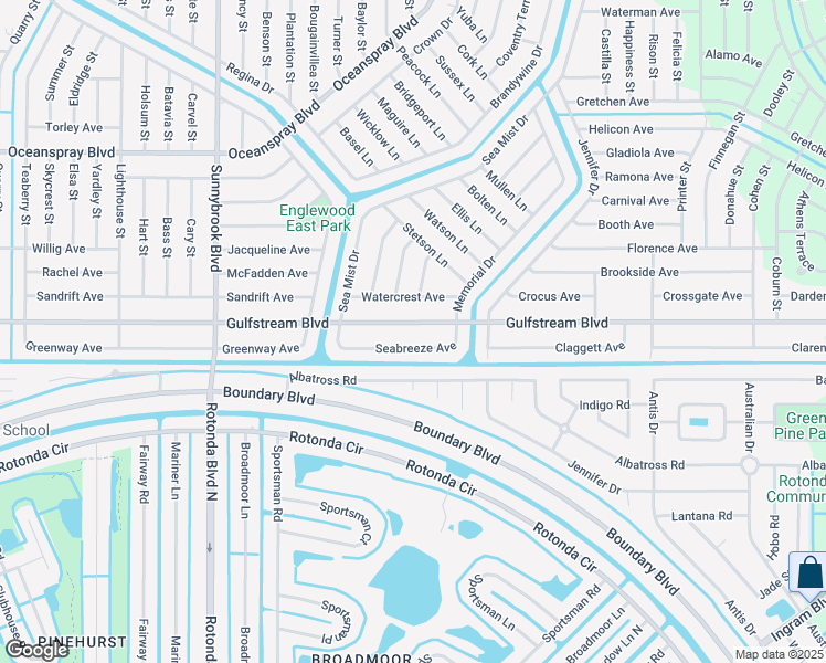 map of restaurants, bars, coffee shops, grocery stores, and more near 11253 Gulfstream Boulevard in Port Charlotte