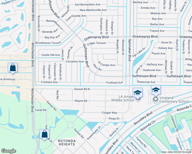 map of restaurants, bars, coffee shops, grocery stores, and more near 7476 Forkland Street in Englewood