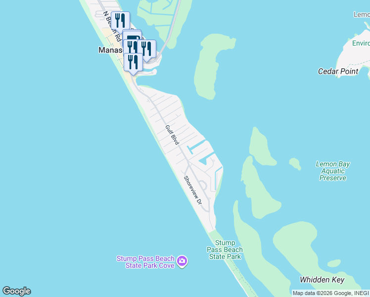 map of restaurants, bars, coffee shops, grocery stores, and more near 95 Sand Dollar Lane in Englewood