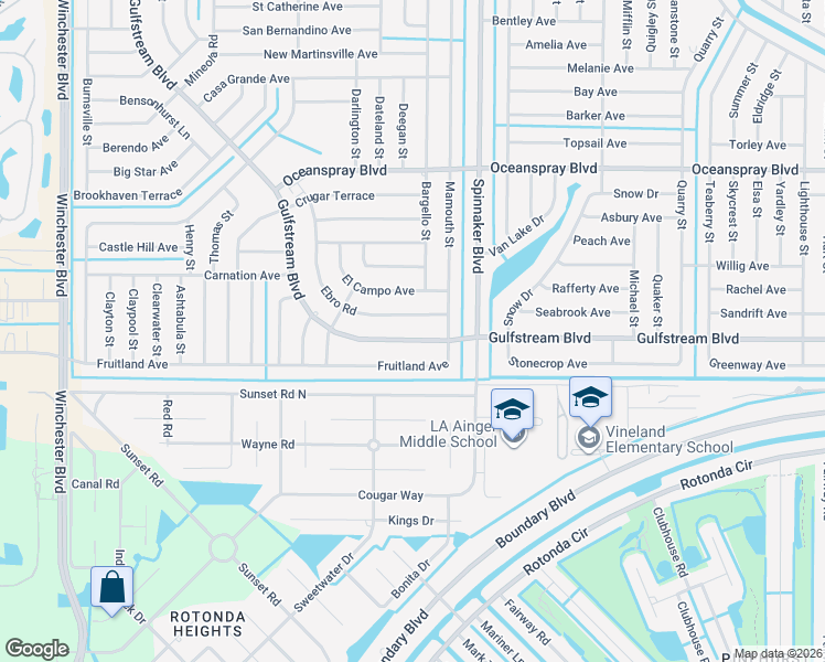 map of restaurants, bars, coffee shops, grocery stores, and more near 9926 Gulfstream Boulevard in Englewood