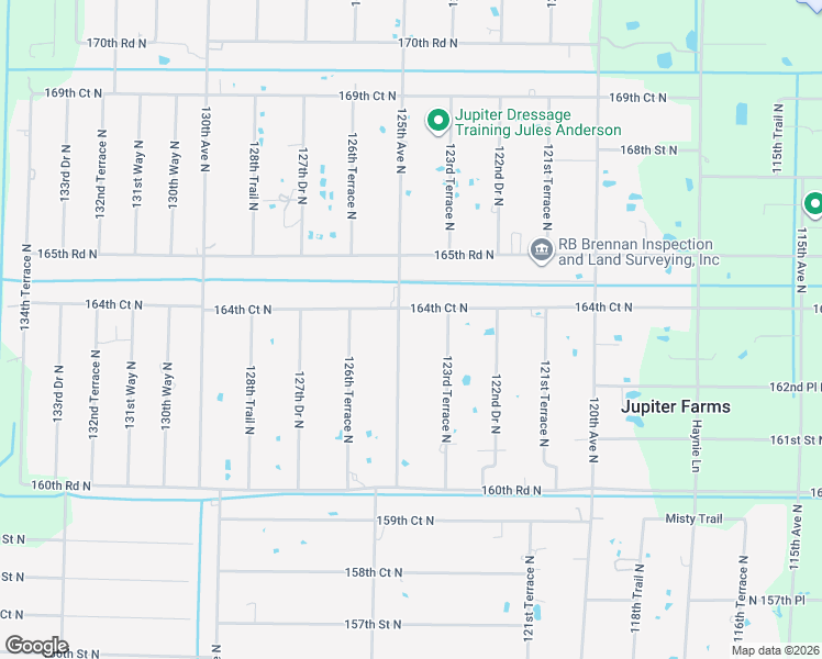 map of restaurants, bars, coffee shops, grocery stores, and more near 16428 Mellen Lane in Jupiter