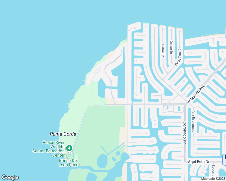 map of restaurants, bars, coffee shops, grocery stores, and more near 98 Vivante Boulevard in Punta Gorda