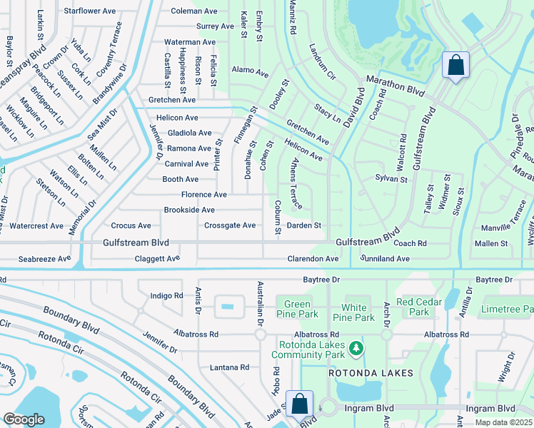 map of restaurants, bars, coffee shops, grocery stores, and more near 7418 Cohen Street in Port Charlotte