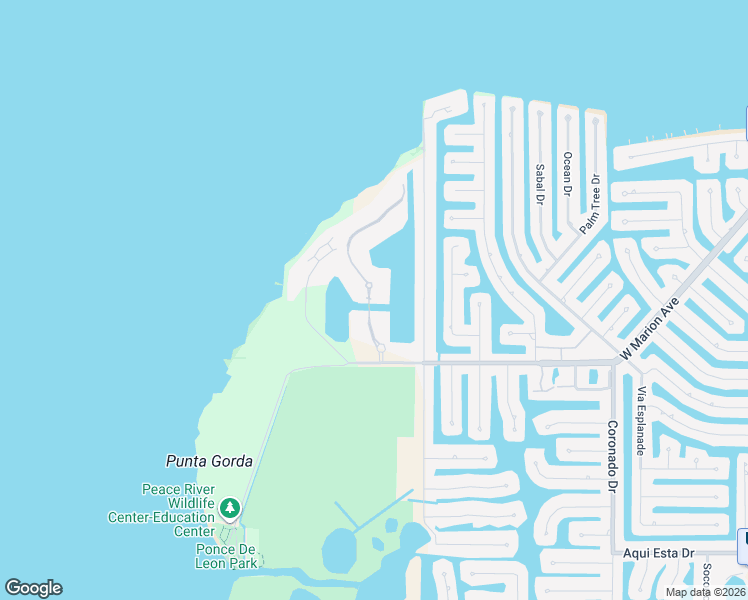 map of restaurants, bars, coffee shops, grocery stores, and more near 96 Vivante Boulevard in Punta Gorda