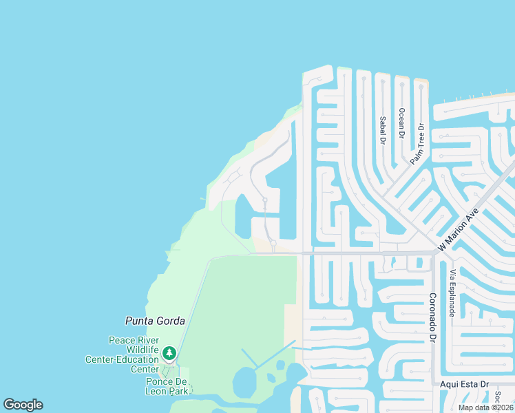 map of restaurants, bars, coffee shops, grocery stores, and more near 97 Vivante Boulevard in Punta Gorda