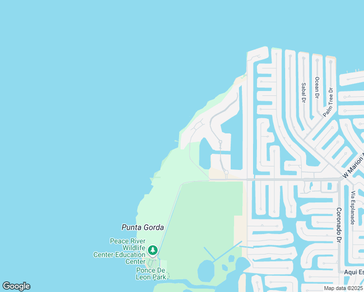 map of restaurants, bars, coffee shops, grocery stores, and more near 99 North Marion Court in Punta Gorda